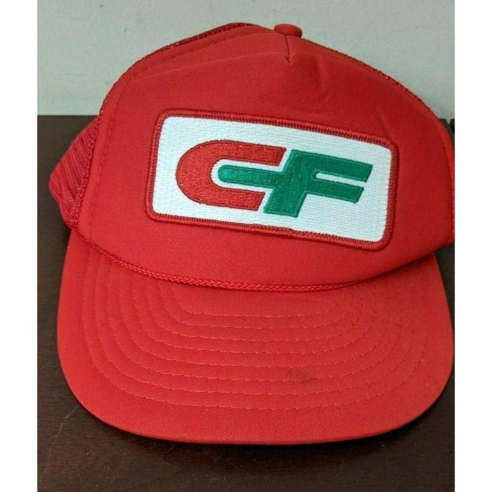 Vintage CF Consolidated Freightways Trucking Mess back Snapback Trucker Hat Cap